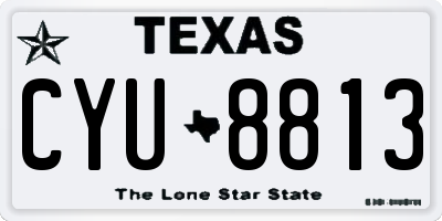 TX license plate CYU8813