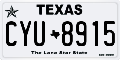 TX license plate CYU8915