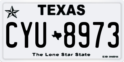 TX license plate CYU8973