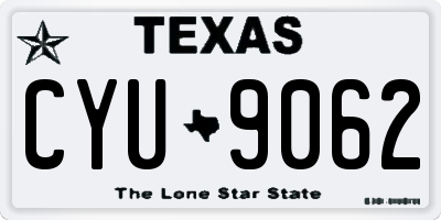 TX license plate CYU9062