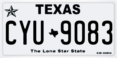TX license plate CYU9083
