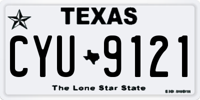 TX license plate CYU9121