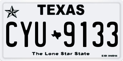 TX license plate CYU9133
