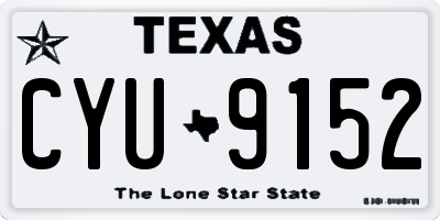 TX license plate CYU9152
