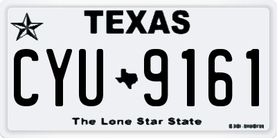 TX license plate CYU9161