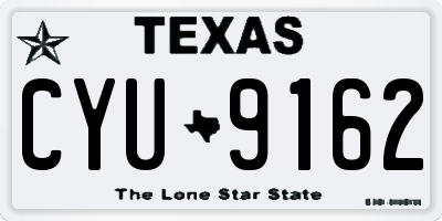 TX license plate CYU9162