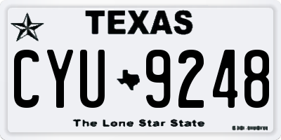 TX license plate CYU9248