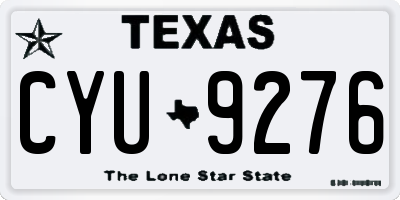 TX license plate CYU9276