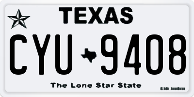 TX license plate CYU9408