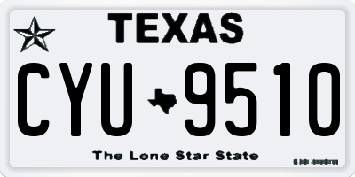 TX license plate CYU9510