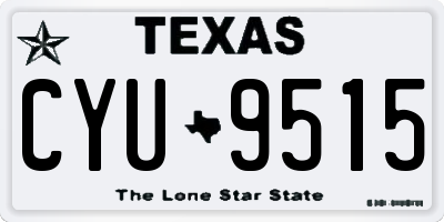 TX license plate CYU9515