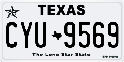 TX license plate CYU9569
