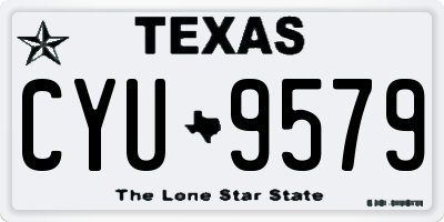 TX license plate CYU9579