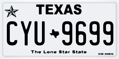 TX license plate CYU9699
