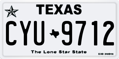 TX license plate CYU9712