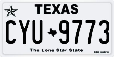 TX license plate CYU9773