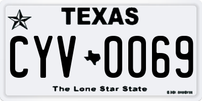 TX license plate CYV0069