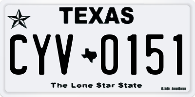 TX license plate CYV0151