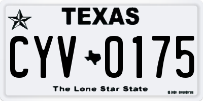 TX license plate CYV0175