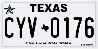 TX license plate CYV0176