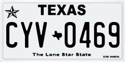 TX license plate CYV0469