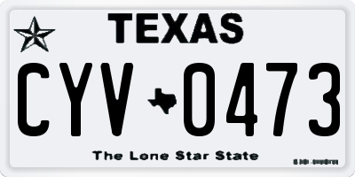 TX license plate CYV0473