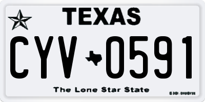 TX license plate CYV0591