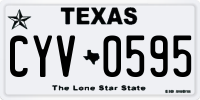 TX license plate CYV0595