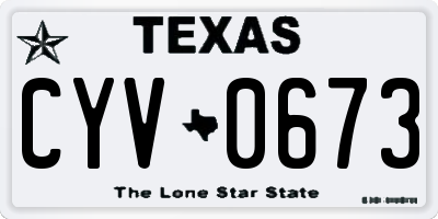 TX license plate CYV0673