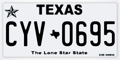 TX license plate CYV0695