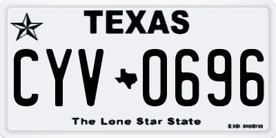 TX license plate CYV0696