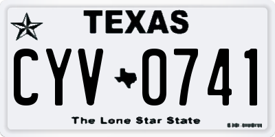 TX license plate CYV0741