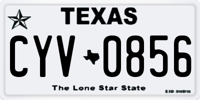 TX license plate CYV0856