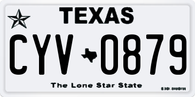 TX license plate CYV0879