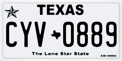 TX license plate CYV0889