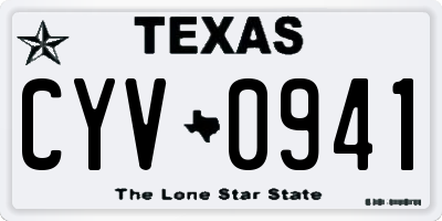 TX license plate CYV0941