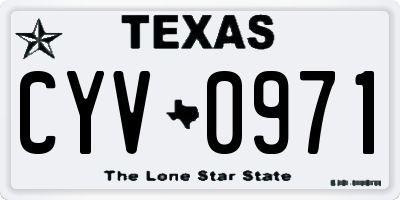 TX license plate CYV0971