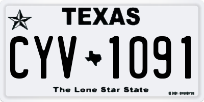 TX license plate CYV1091
