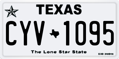 TX license plate CYV1095