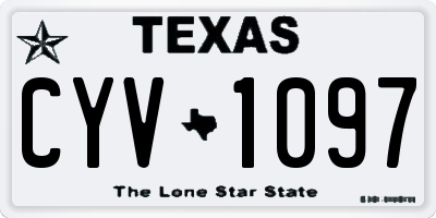 TX license plate CYV1097