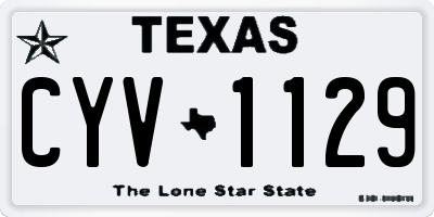 TX license plate CYV1129