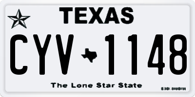 TX license plate CYV1148