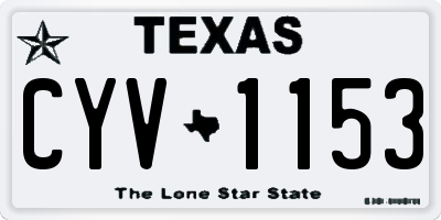 TX license plate CYV1153