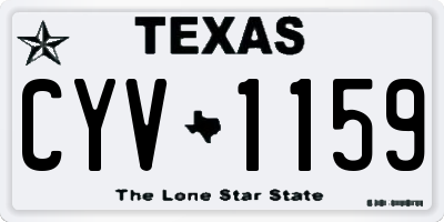 TX license plate CYV1159