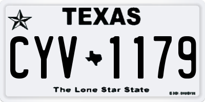 TX license plate CYV1179