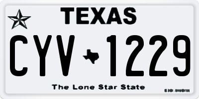 TX license plate CYV1229