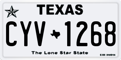 TX license plate CYV1268