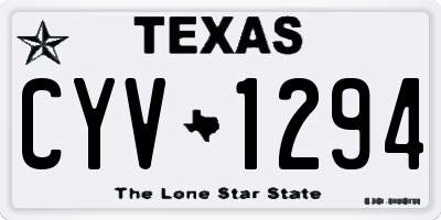 TX license plate CYV1294