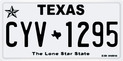 TX license plate CYV1295