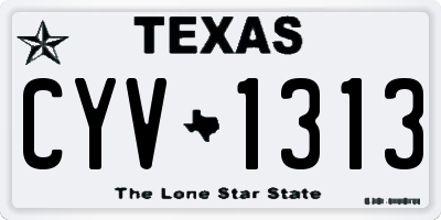 TX license plate CYV1313